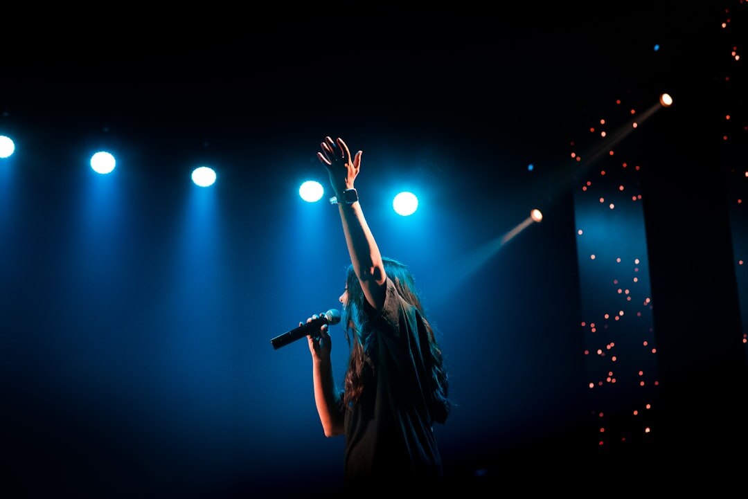singer performing on stage